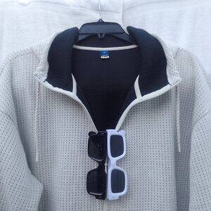 Bundle matching sunglasses&stylish thick warm hooded jacket